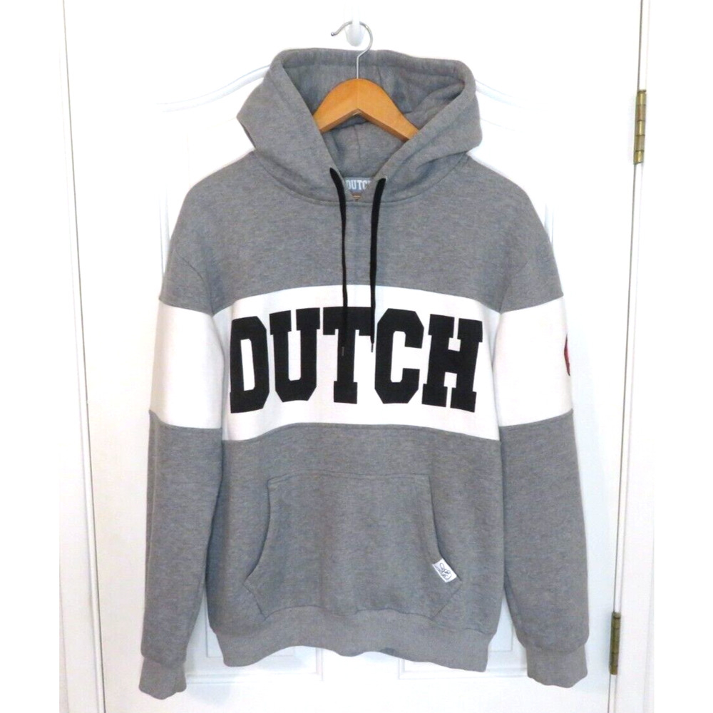 Dutch Bros Coffee Hoodie Womens Gray Dutch Mafia Fleece Lined Sweatshirt Size M